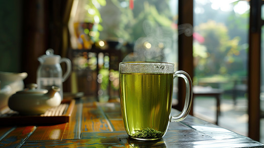 中式室内茶杯茶水的摄影19高清摄影图