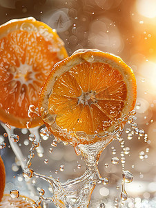 商业微距水果摄影橙子摄影图