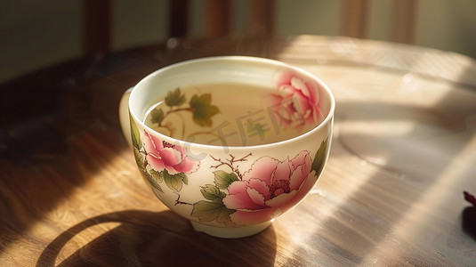中式青花瓷茶碗的摄影27照片
