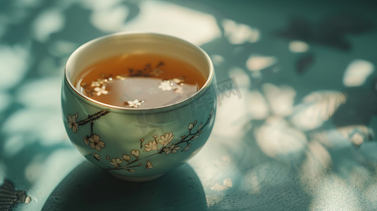 中式青花瓷茶碗的摄影18高清图片