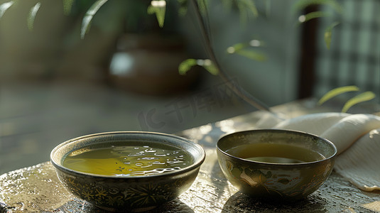 中式文艺春茶茶碗的摄影10高清图片
