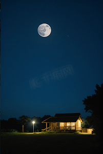 夜晚月色风景摄影配图5