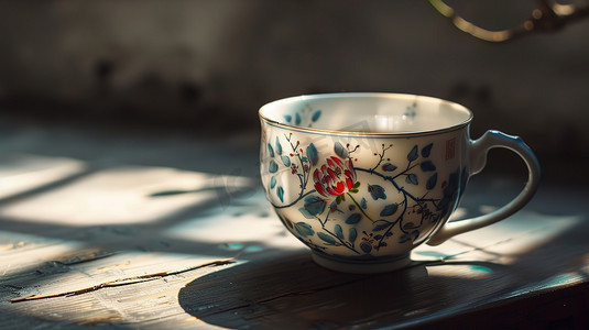 中式青花瓷茶碗的摄影15摄影配图