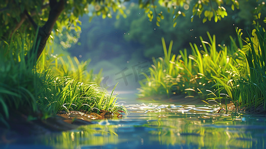 户外自然河流花草的摄影18高清图片