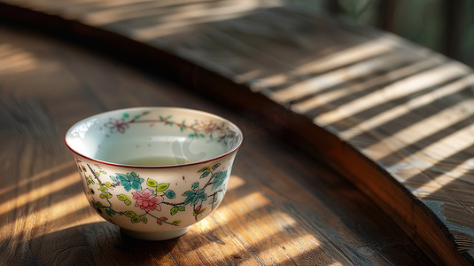 中式青花瓷茶碗的摄影26高清摄影图