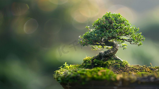 树木3D模型立体描绘摄影照片ai