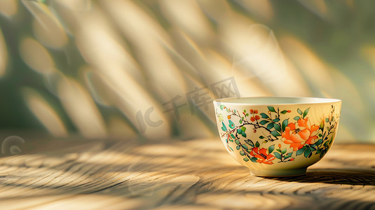 中式青花瓷茶碗的摄影25照片