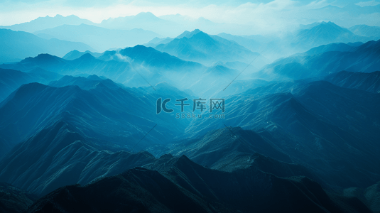 景色渐变背景图片_蓝色风景朦胧渐变山坡山脉的背景1