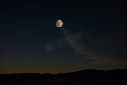 夜晚的月亮摄影图9