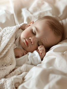 男性睡觉摄影照片_新出生的婴儿的睡眠