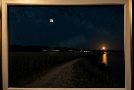 夜晚的月亮摄影图8