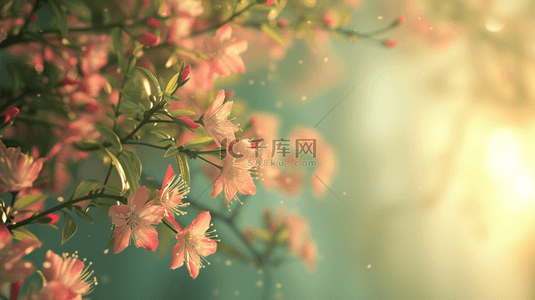 春季文艺清新背景图片_五颜六色花朵边框唯美背景29