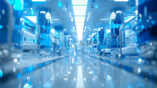 科室背景图片_蓝色场景医院检查科室内医疗设备的背景13