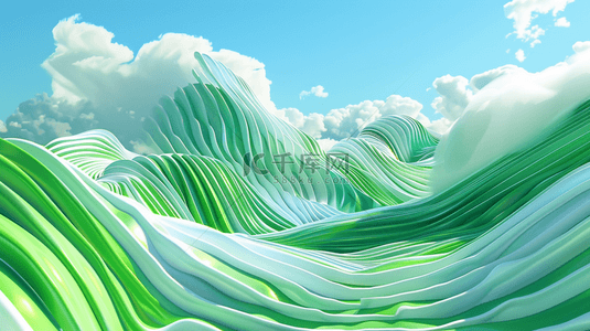 绿色简约清新线条纹理流线质感的背景14