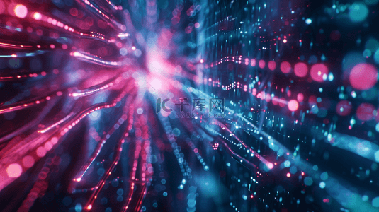 科技感的线条背景图片_紫色汇聚光线光效科技感隧道的背景16
