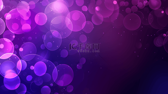 梦幻渐变气泡背景图片_紫色梦幻光芒气泡艺术抽象的背景2