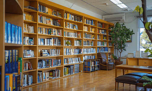 图书馆阅读书架