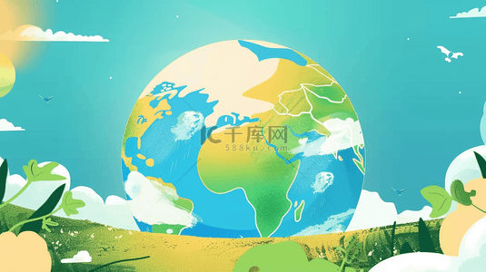 和平的家园背景图片_保护地球世界地球日绿色地球背景图