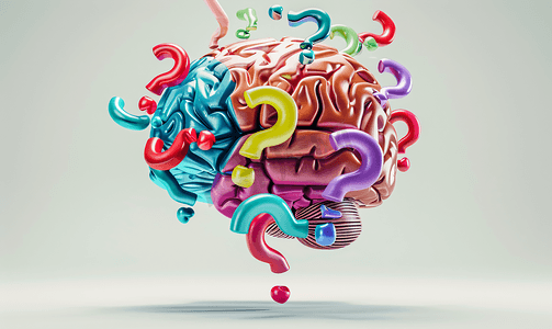 人类的大脑和多彩的问号