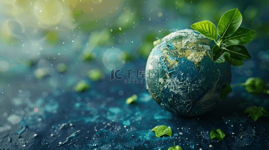 绿色家园背景图片_保护地球世界地球日绿色地球设计图