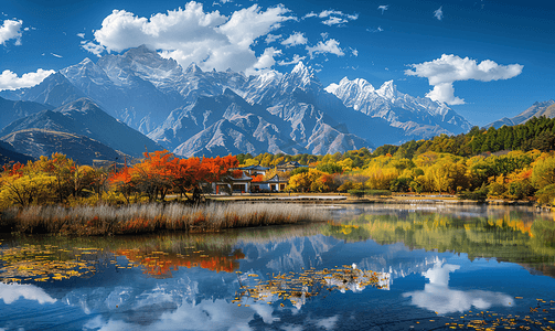 玉龙雪山的壮丽景色丽江中国