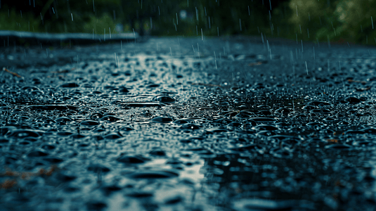 下雨天的公路雨水摄影4