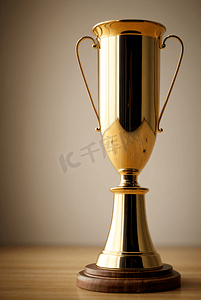 黄色金属系列奖杯摄影图