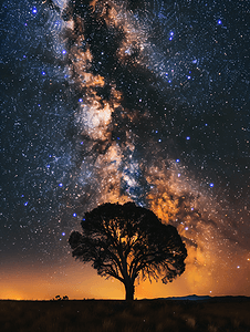 清新纹理底纹摄影照片_繁星 银河 夜空