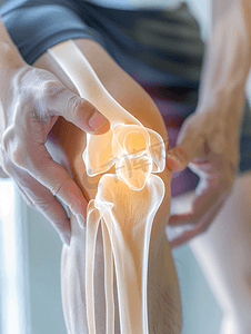 肌肉图片摄影照片_男中医指出患者膝盖关节问题