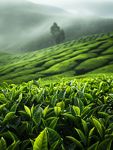 茶叶茶山摄影照片_茶园高清摄影图片