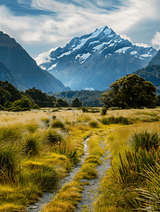 爱的旅途摄影照片_新西兰库克山风景图片