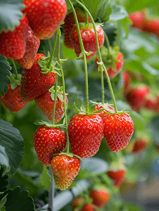 农业温室摄影照片_现代化草莓温室种植园