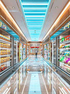 商场货物摄影照片_商场超市手机购物消费场景