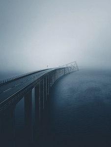 堆积图片摄影照片_高速公路跨海大桥