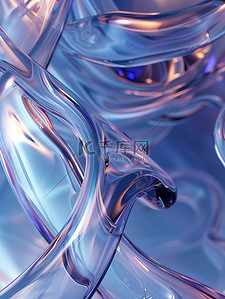 浅蓝色流动玻璃材料图片
