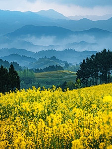 婺源油菜花山光春色