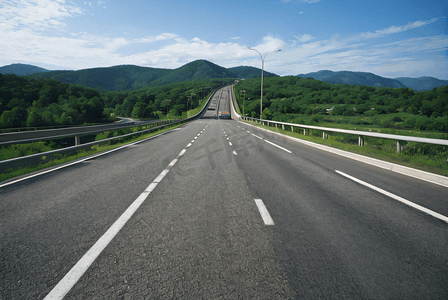 马路道路风景摄影照片_风景优美的公路高清图片7