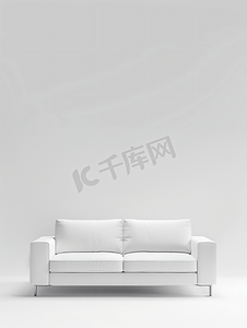 白色简约沙发留白高清图
