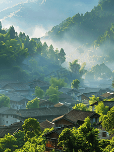 苗寨风光大气