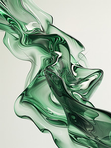 绿色玻璃迎风飘扬设计图