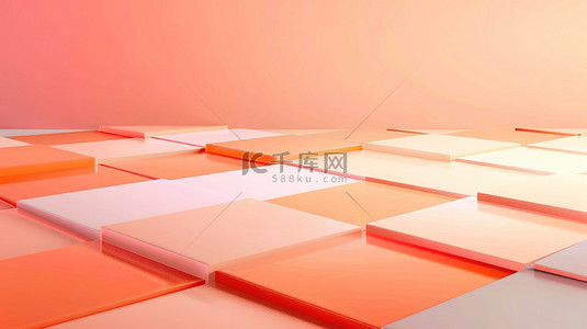 橙白色背景图片_多个拼接方形方块橙白色设计图