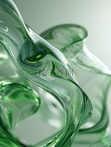 绿色玻璃迎风飘扬设计