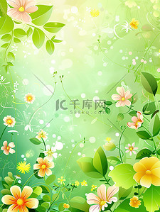 鲜花框架背景图片_春季花朵鲜花框架设计图