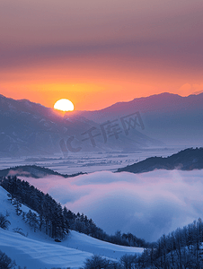 五台山日出太阳