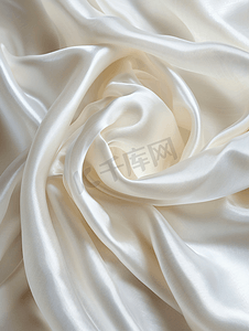 丝滑绸缎摄影照片_白色丝绸背景素材