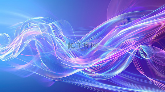 科技图片背景图片_充满活力的线条浅紫色和蓝色背景图片