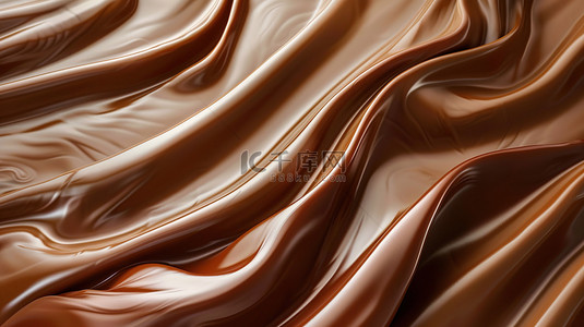 流动巧克力素材背景图片_巧克力波浪状液体素材