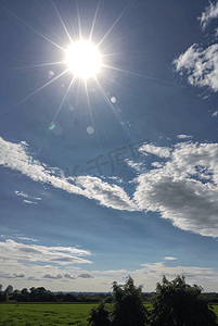 太阳晴天摄影照片_太阳日出风景摄影图2