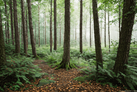 春季树林森林摄影图0