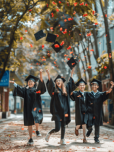 毕业季图片摄影照片_大学生拿毕业证书